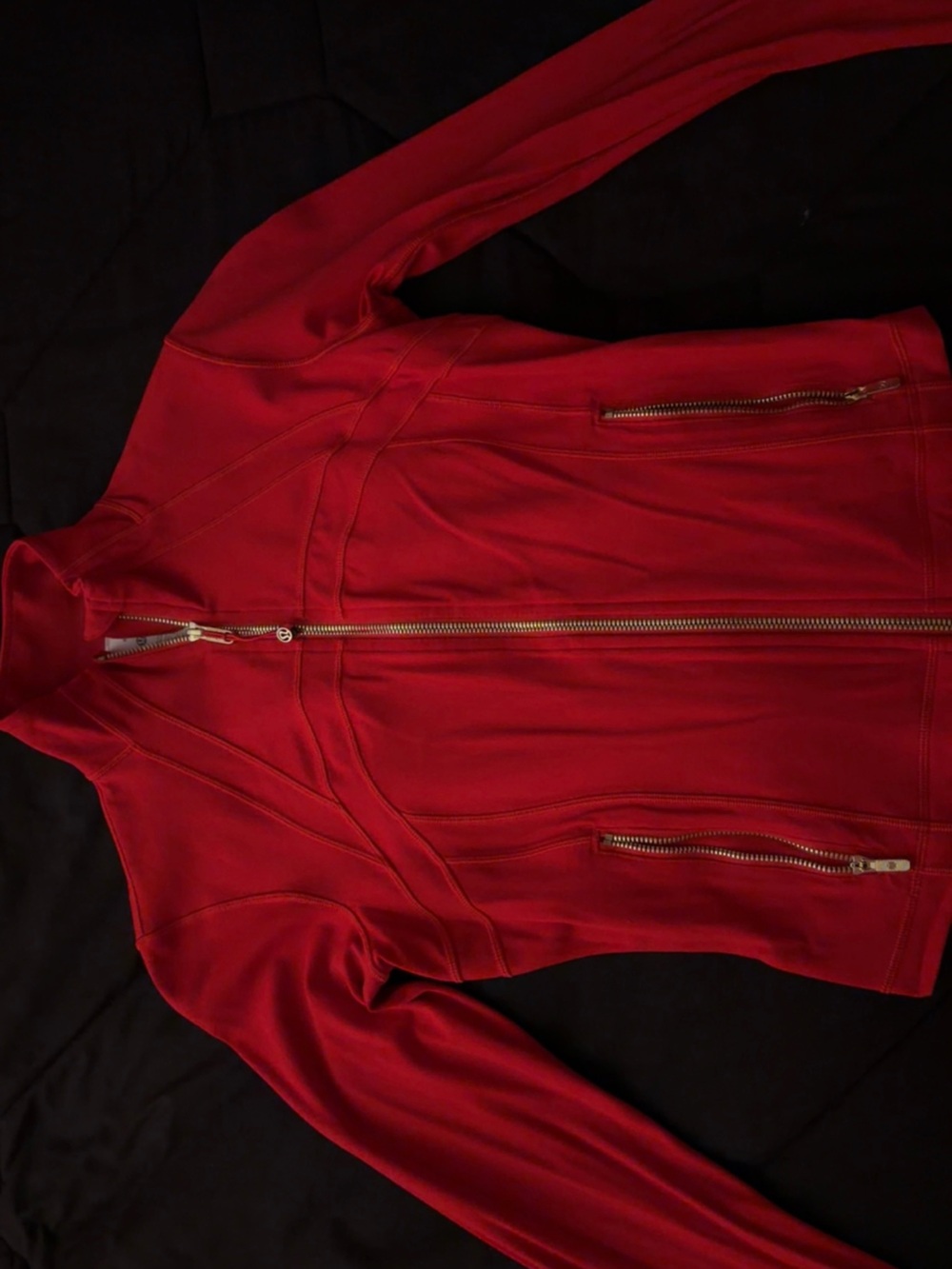lululemon athletica Red Zip-Up Utility Jacket